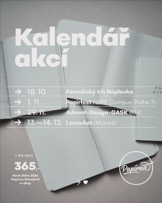 📅 Kalendář akcí Papírna 2025 Plánuj s námi stylově! Přijď si nás užít naživo a objev nové diáře pro rok 2026 –...